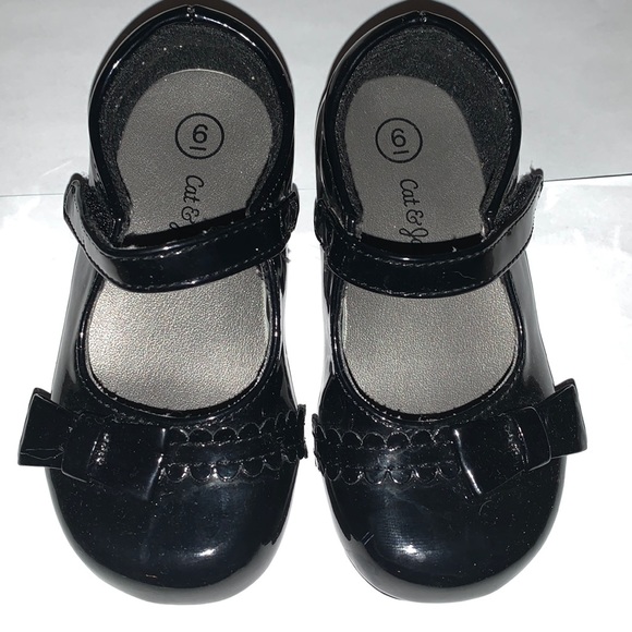 Cat & Jack Shoes Toddler Black Dress Shoes With A Bow Poshmark